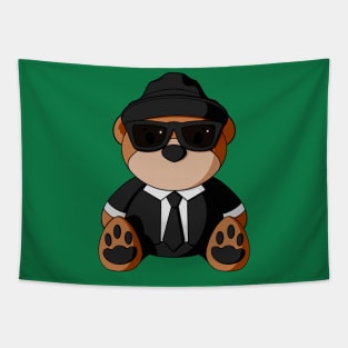 Blues Brother Teddy Bear Tapestry