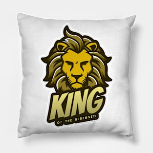 🦁 King of Serengeti, Majestic Lion Pride Leader, Animal Spirit Pillow