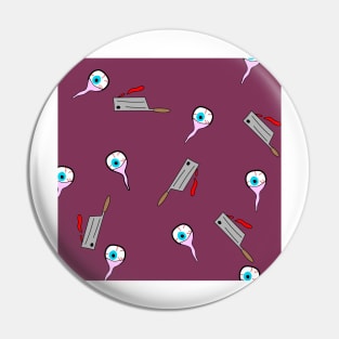 Eyes and knives purple Pin