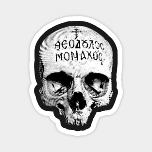 Gothic Eastern Orthodox Monk Skull Magnet