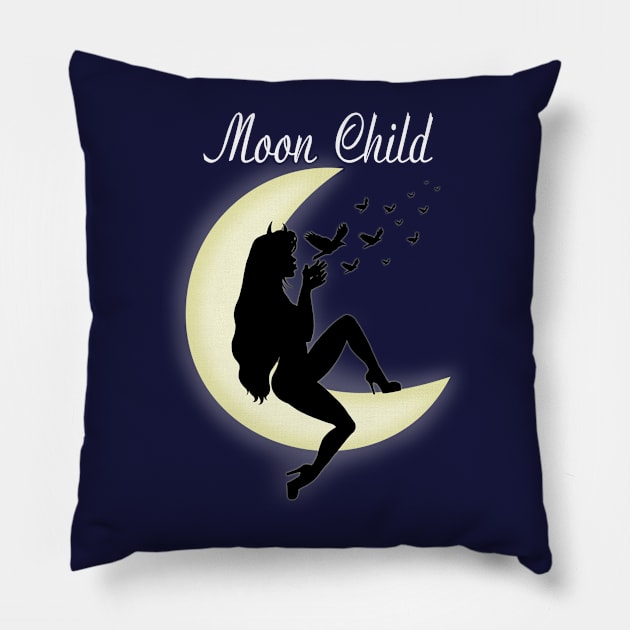 Moon Child Pillow by SCSDESIGNS