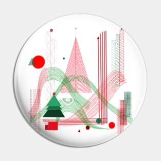 Holiday Graphic Design Art Lines Pin