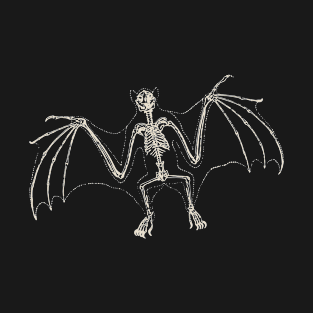 Flying Bat Skeleton Halloween T-Shirt