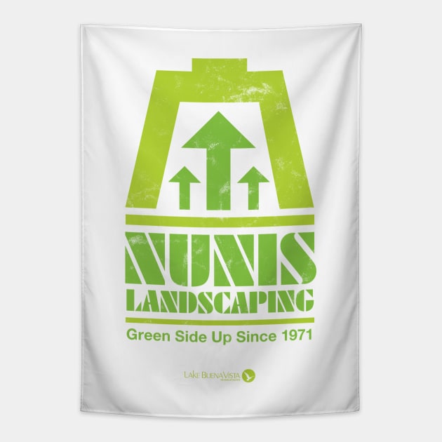 Nunis Landscaping Green Side Up Tapestry by RetroWDW