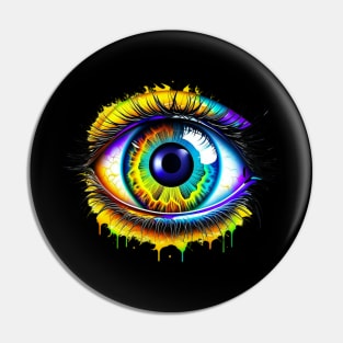 Watercolor Eye Art Pin