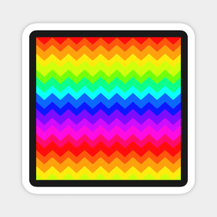 Colorful Zig Zag pattern Magnet