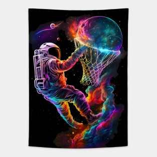 Basketball Astronaut in Outer Space Basketball Player Cosmic Tapestry