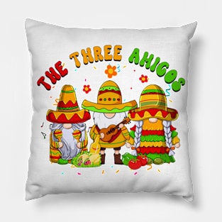 The Three Amigos Mexican Gnomes Fiesta appy Cinco De Mayo Gift Pillow