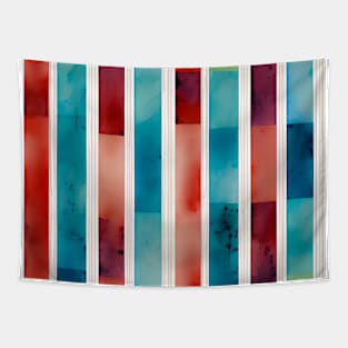 Red, White, and Blue Patriotic Paint Stripes - a modern art way to wear the colors of the United States of America ... the good ol' USA. Show your American Pride! Tapestry