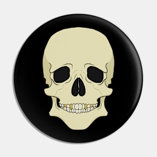 Gold tooth skull Pin