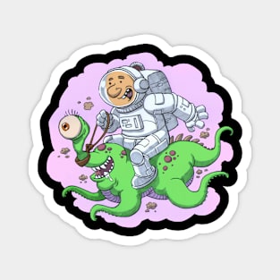 astronaut with alien Magnet