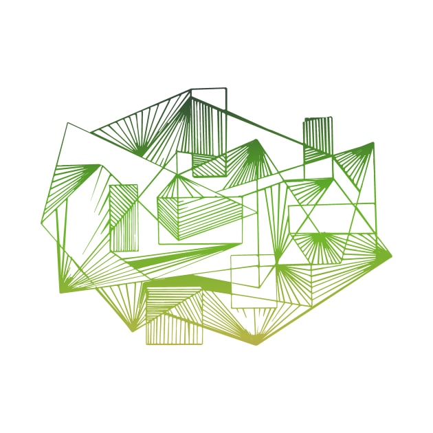 Green pattern geometric abstract by carolsalazar