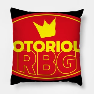 Notorious RBG Yellow Red Pillow