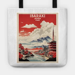 Ibaraki Japan Travel Vintage Tourism Poster Tote