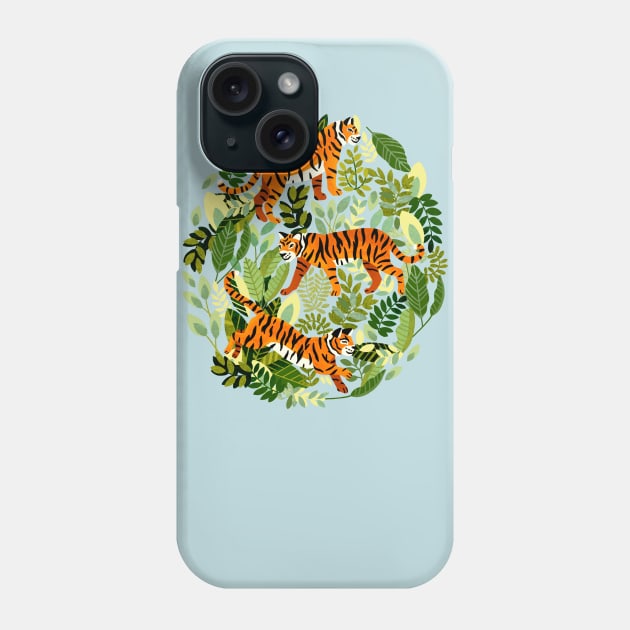 Bright Bengal Tiger Jungle 1 Phone Case by TigaTiga