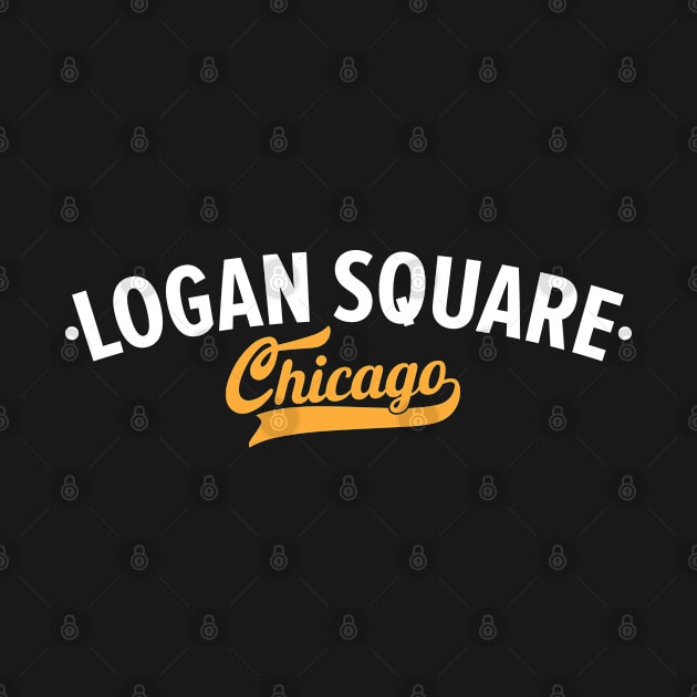 Logan Square Chicago Minimal Logo Design - Chicago Neighborhood Series by Boogosh