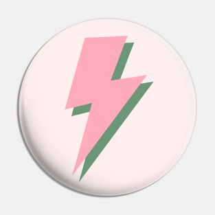 Pink and Green Lightning Bolt Pin