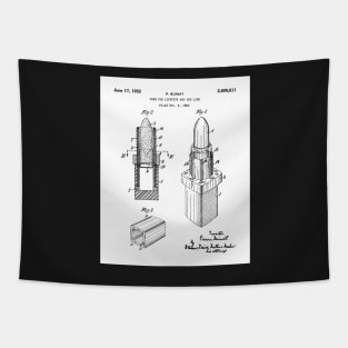 Lipstick Patent - Makeup Artist Beauty School Art - White Tapestry