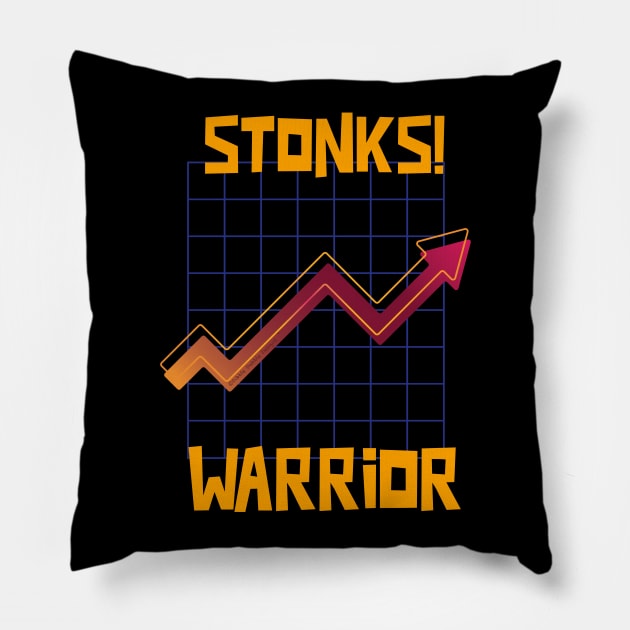 Stonks Warrior Pillow by Dibble Dabble Designs