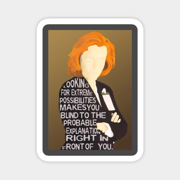 Dana Scully, Skeptic Magnet by Skahfee