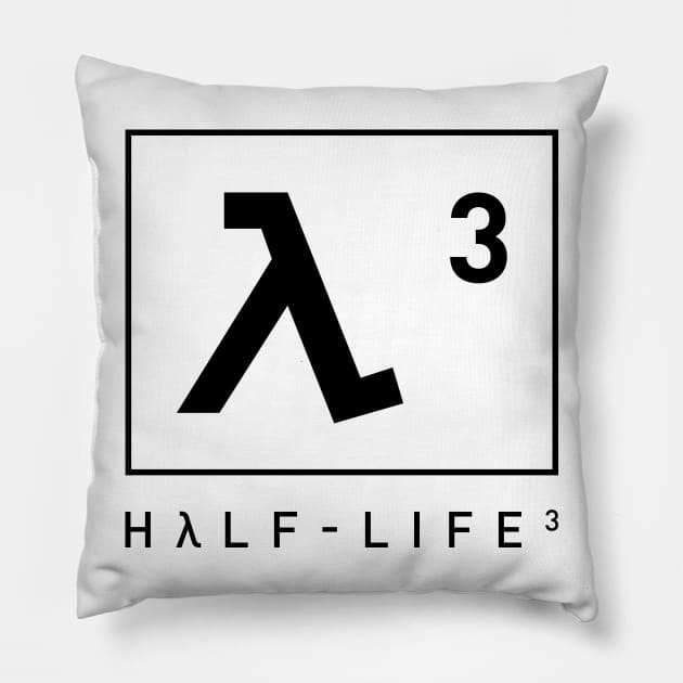 Half Life 3 Dark Lambda Symbol Pillow by Hataka