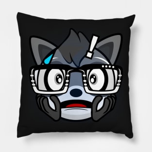 Shocked Raccoon Rocky Pillow