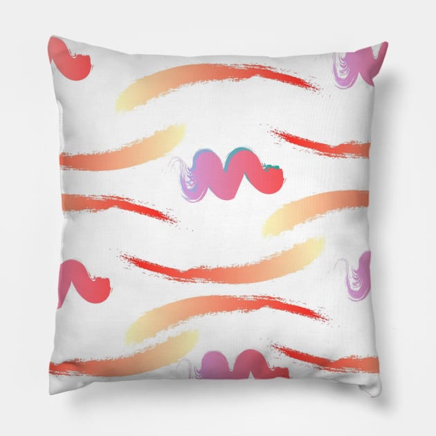 Red yellow digital gradient design Pillow by Artistic_st