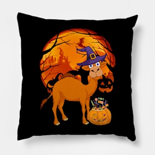 Camel pumpkin witch Pillow