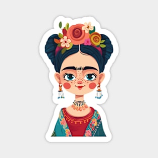 Frida Cartoon Magnet