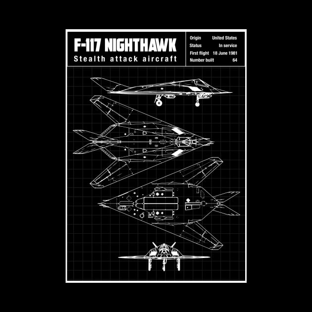 F-117 NIGHTHAWK by theanomalius_merch