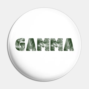 Gamma Leaf Letters Pin