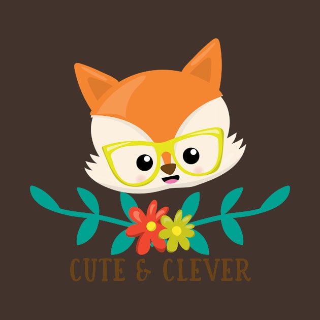 Cute & Clever Fox Graphic by AmandaV