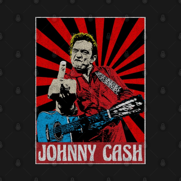 Johnny Cash 80s Pop Art Fan Art by Motor Lipat