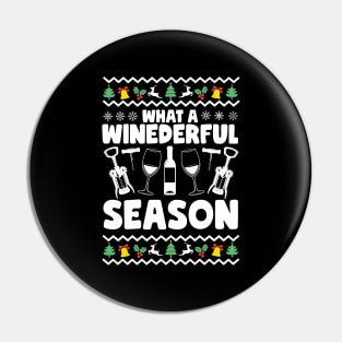 What A Winderful Season Ugly Christmas Wine Pin