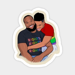 Meet the Mazelins Couple Portrait Magnet