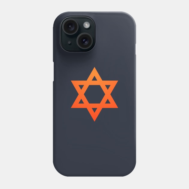 Warm Jewish Star of David Phone Case by Macroart