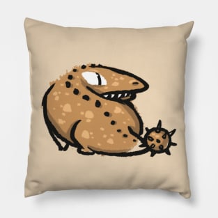 Club-Tailed Lizard Doodle Monster Pillow