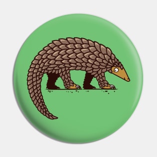 Pangolin Illustration Pin