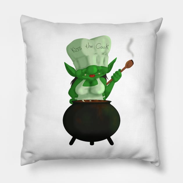 Kiss the Cook Pillow by Anathar