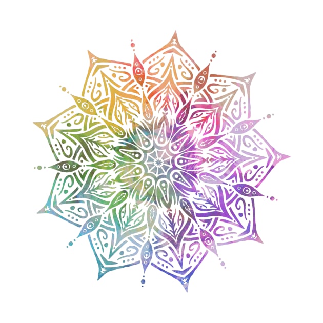 Rainbow Pride Mandala by Liquid Feline