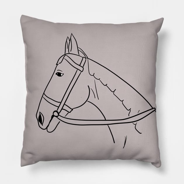 Horse head Pillow by Antiope