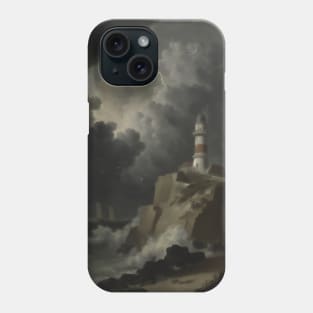 Lighthouse In A Storm Phone Case