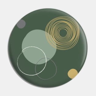 Japandi Circles II, Grey, Green and Yellow Pin