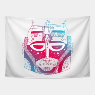 Dual Color African Mask No 8 Tapestry