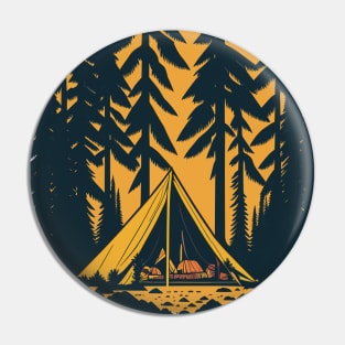 Camping tent in the forest Pin