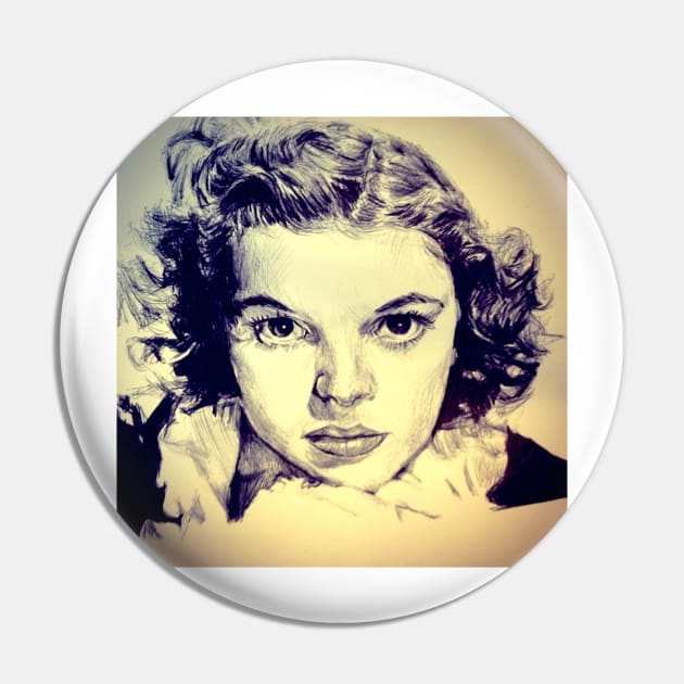 Judy Garland Portrait Pin by billyhjackson86