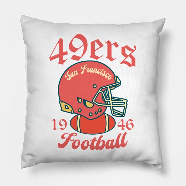 49ers Pillow by Mandegraph