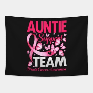 Auntie Support Team Breast Cancer Awareness Butterfly Tapestry