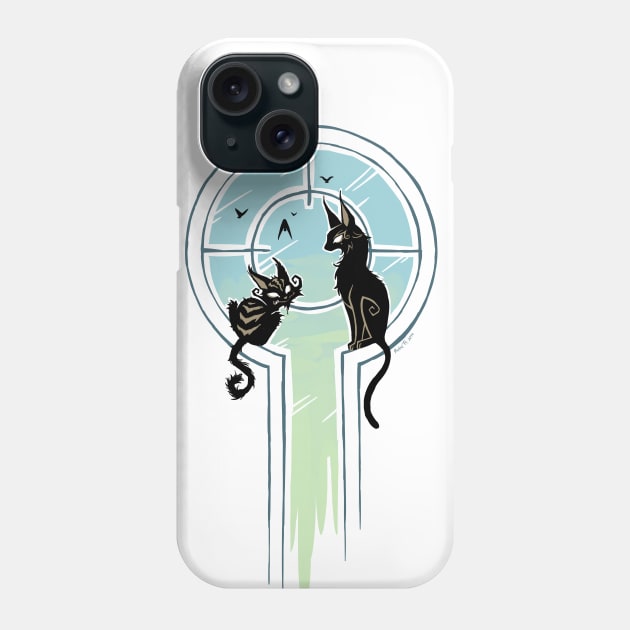 Window Cats Phone Case by Freeminds