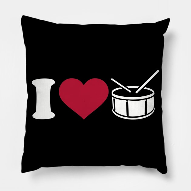 I love Drum Pillow by Designzz